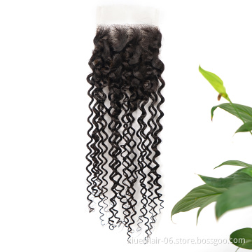 150% Density Curly Wave Swiss Virgin Real 12a Thin Transparent hd 4x4 Cuticle Aligned Hair Lace Closure hd